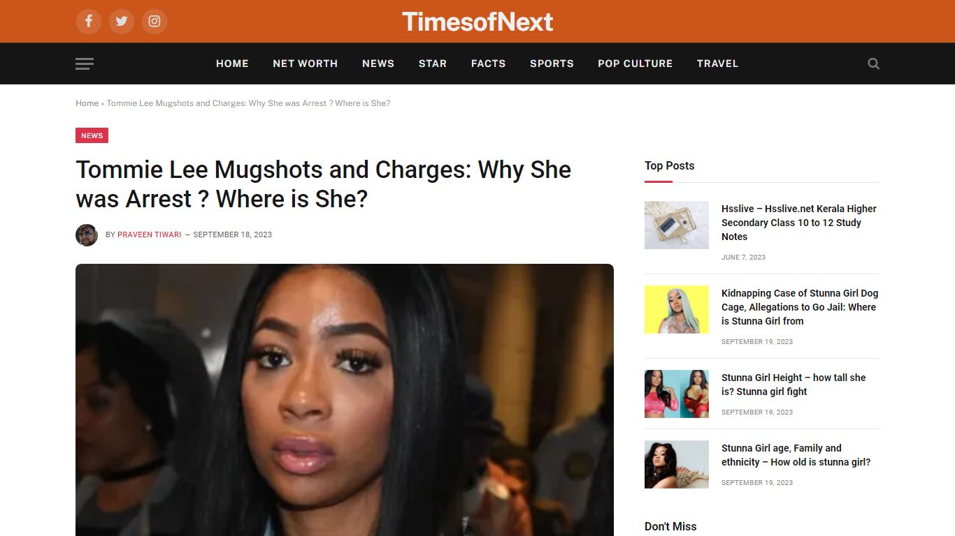 Tommie Lee Mugshots and Charges: Why She was Arrest ? Where is She?